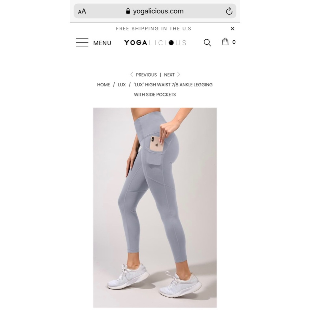 Silver Yogalicious  Capri Leggings